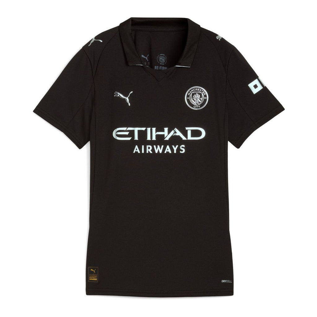 Manchester City Puma Women's 2025/26 Away Replica Custom Jersey - Black