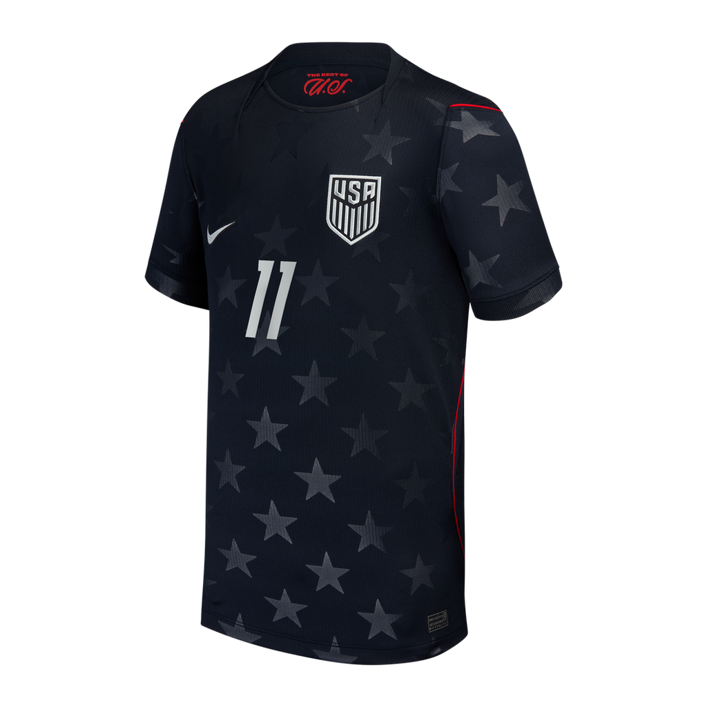 Brenden Aaronson USMNT Nike Youth 2026/27 Away Stadium Replica Jersey - Blue