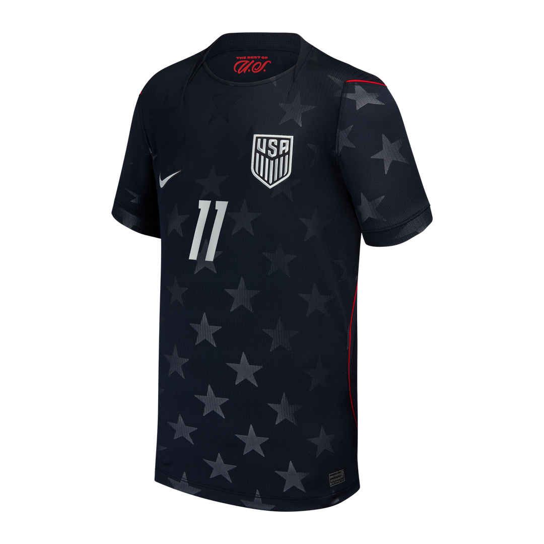 Brenden Aaronson USMNT Nike Youth 2026/27 Away Stadium Replica Jersey - Blue