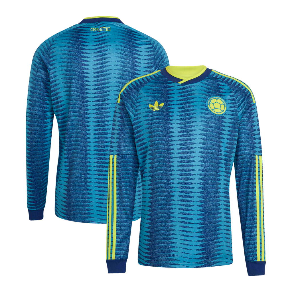 Colombia National Team adidas 2026 Away Replica Long Sleeve Jersey - Turquoise