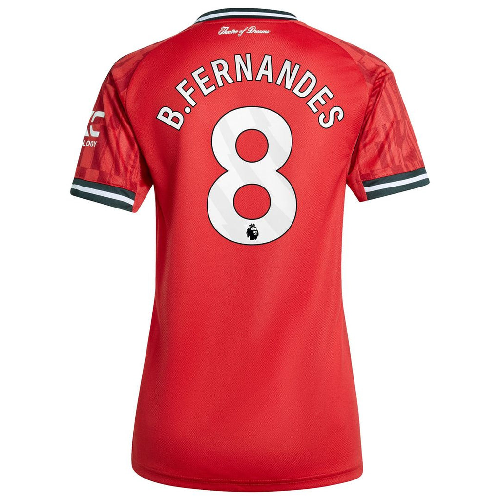 Bruno Fernandes Manchester United adidas Women's 2025/26 Away Replica Player Jersey - White