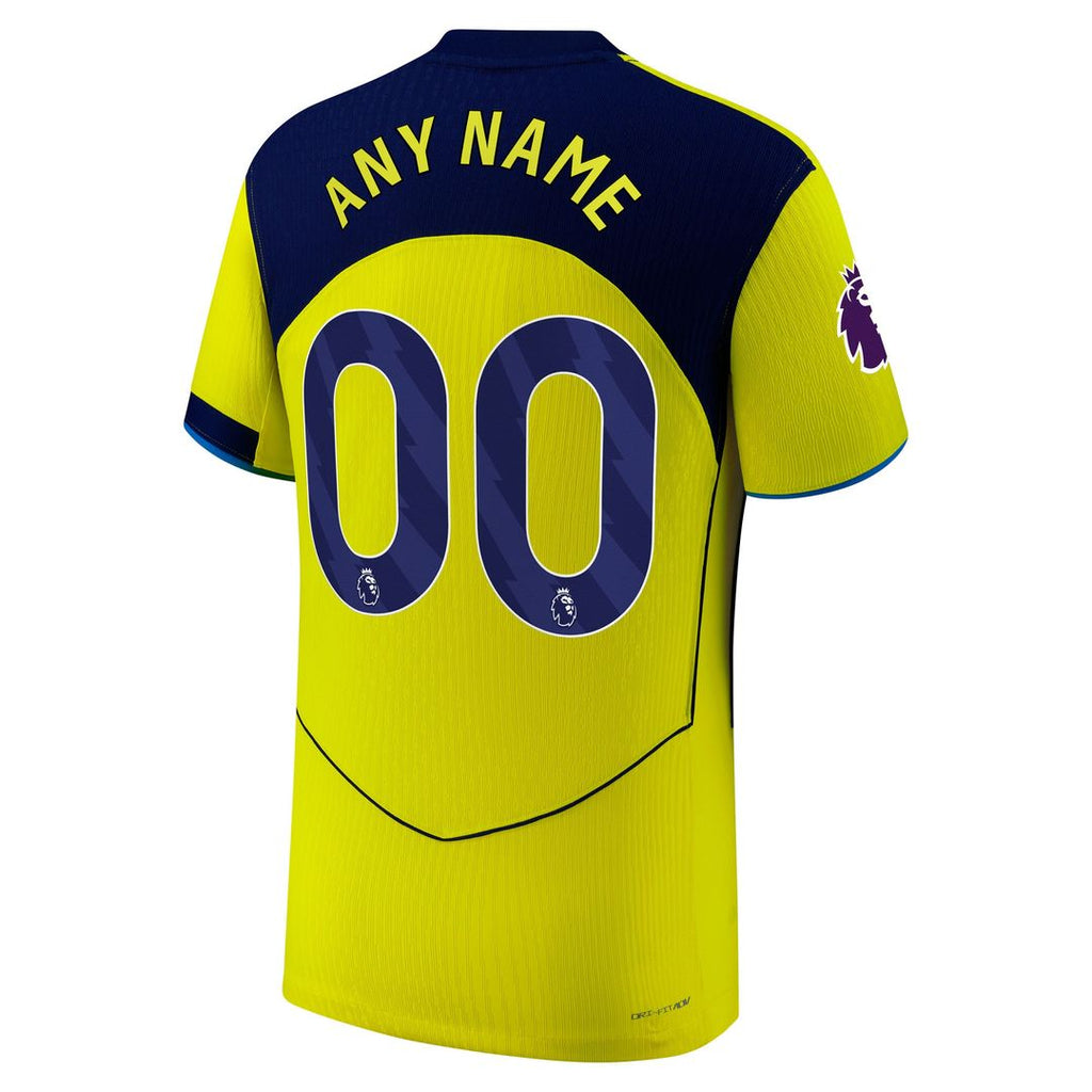 Tottenham Hotspur Nike 2025/26 Third Authentic Custom Jersey - Yellow