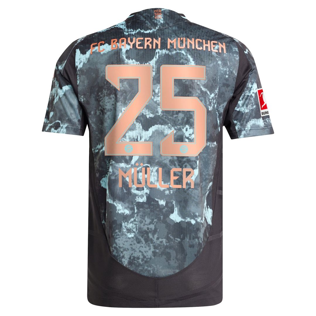 Thomas Müller Bayern Munich adidas 2024/25 Away Authentic Player Jersey - Black