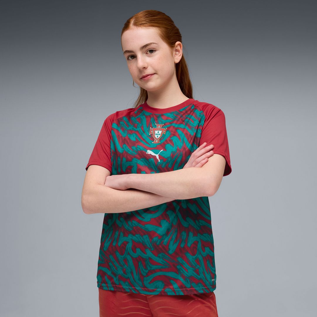 Portugal National Team Puma Youth Pre-Match Jersey - Green