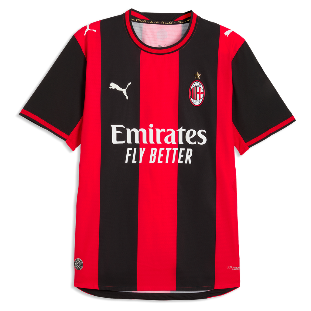 Luka Modrić AC Milan Puma 2026/27 Home On-Field Authentic Jersey - Black/Red