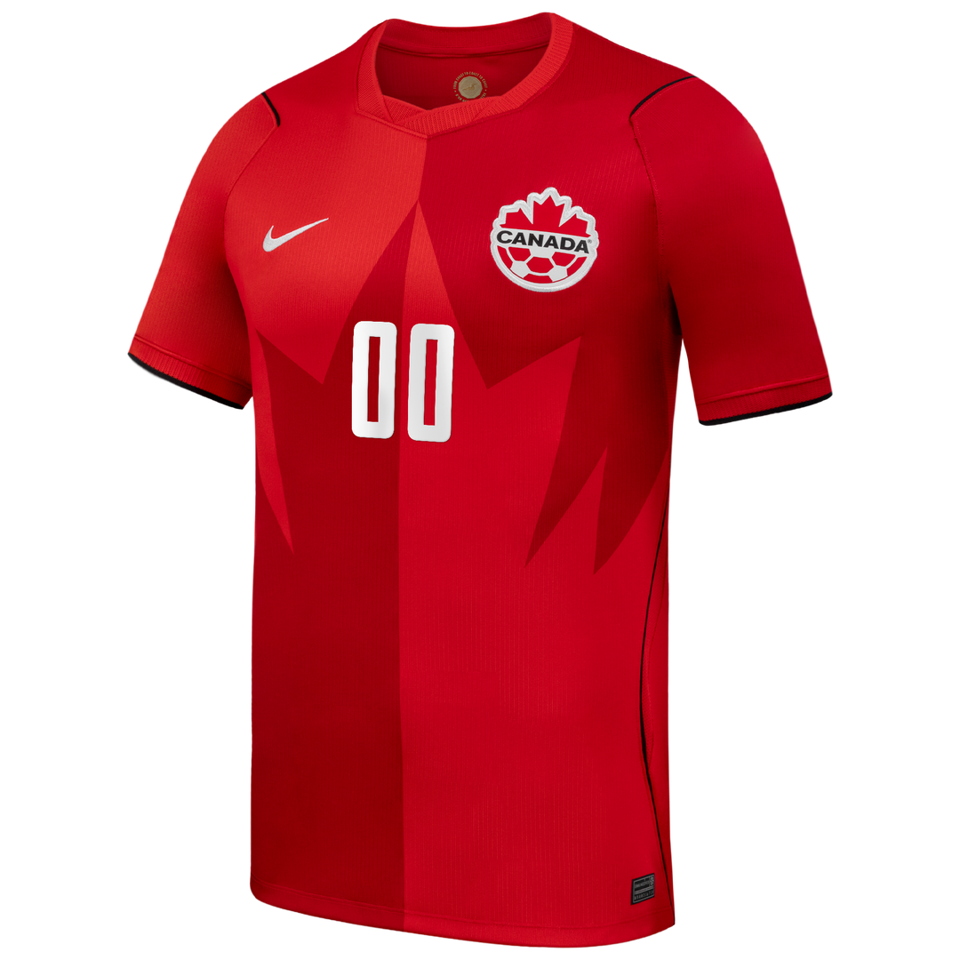 Canada Soccer Nike 2026 Away Stadium Replica Custom Jersey - Black