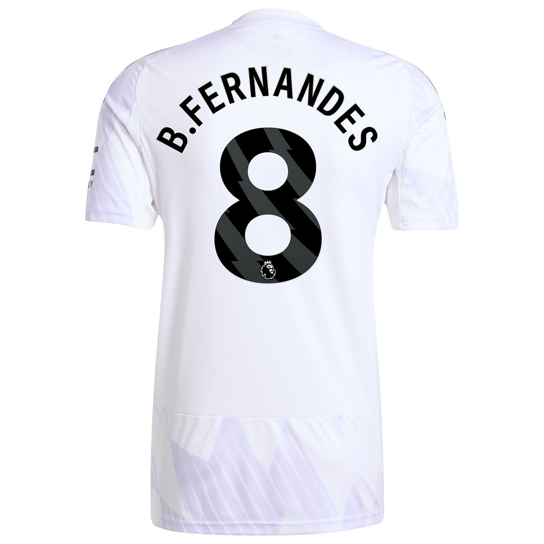 Bruno Fernandes Manchester United adidas 2025/26 Away Replica Player Jersey - White