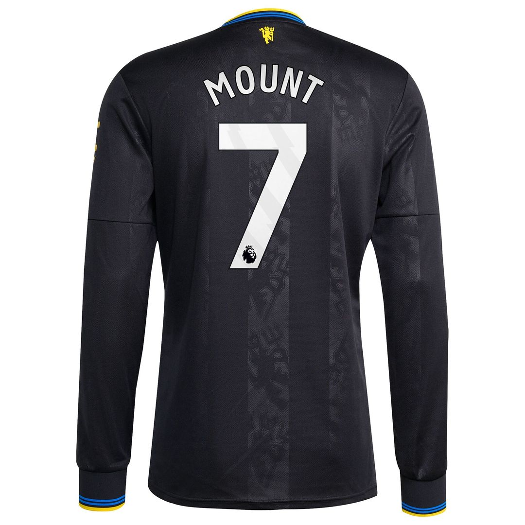 Mason Mount Manchester United adidas 2025/26 Away Replica Long Sleeve Player Jersey - White