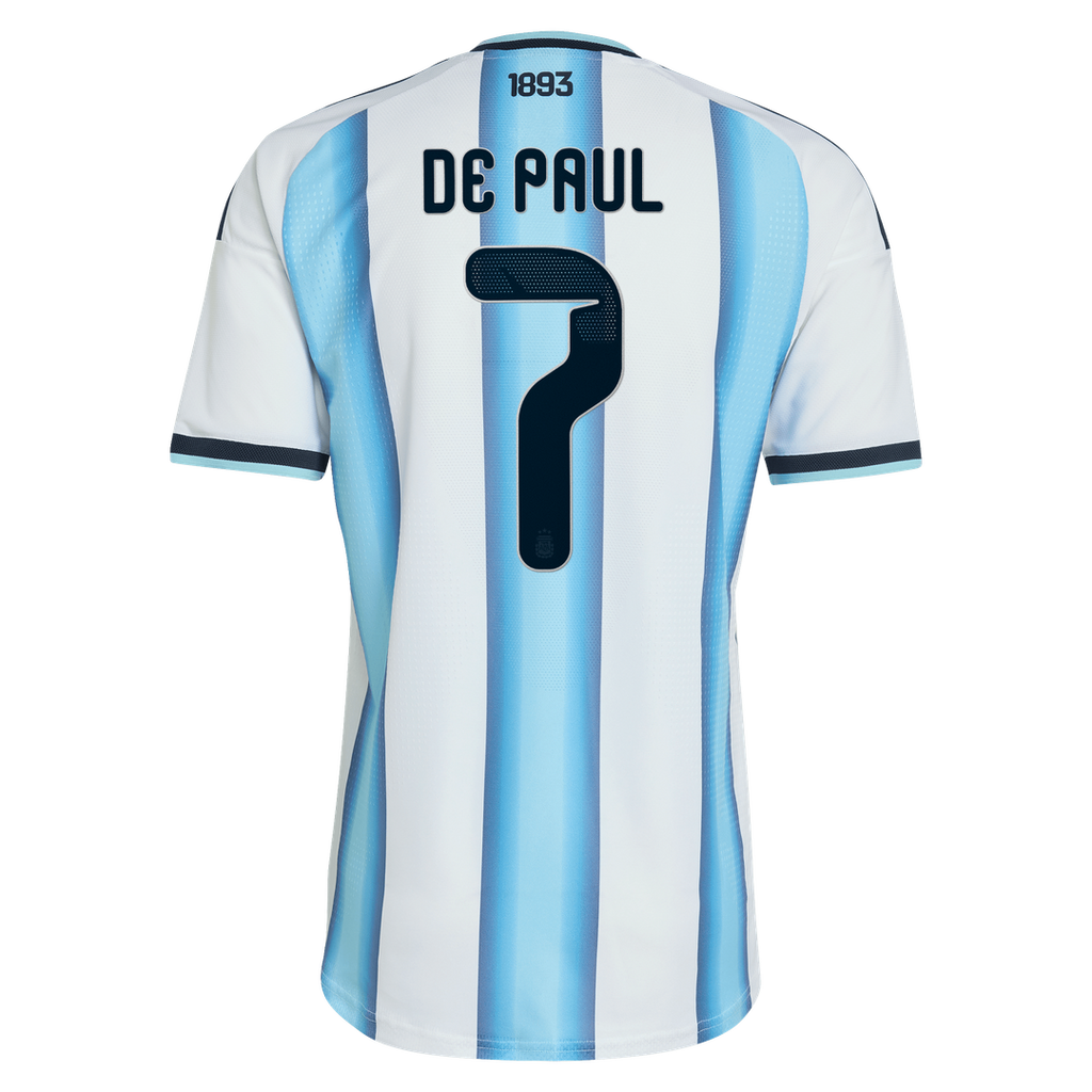 Rodrigo De Paul Argentina National Team adidas 2026 Home Authentic Jersey - White
