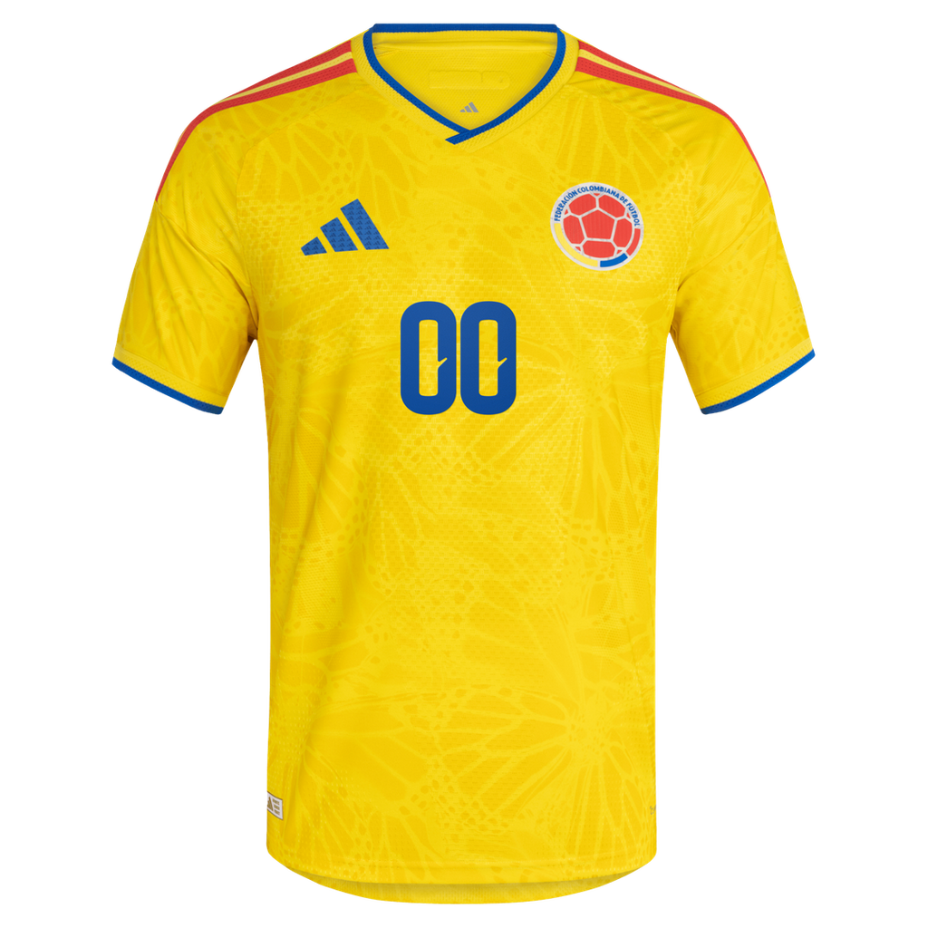 Colombia National Team adidas 2026 Home On-Field Authentic Custom Jersey - Yellow