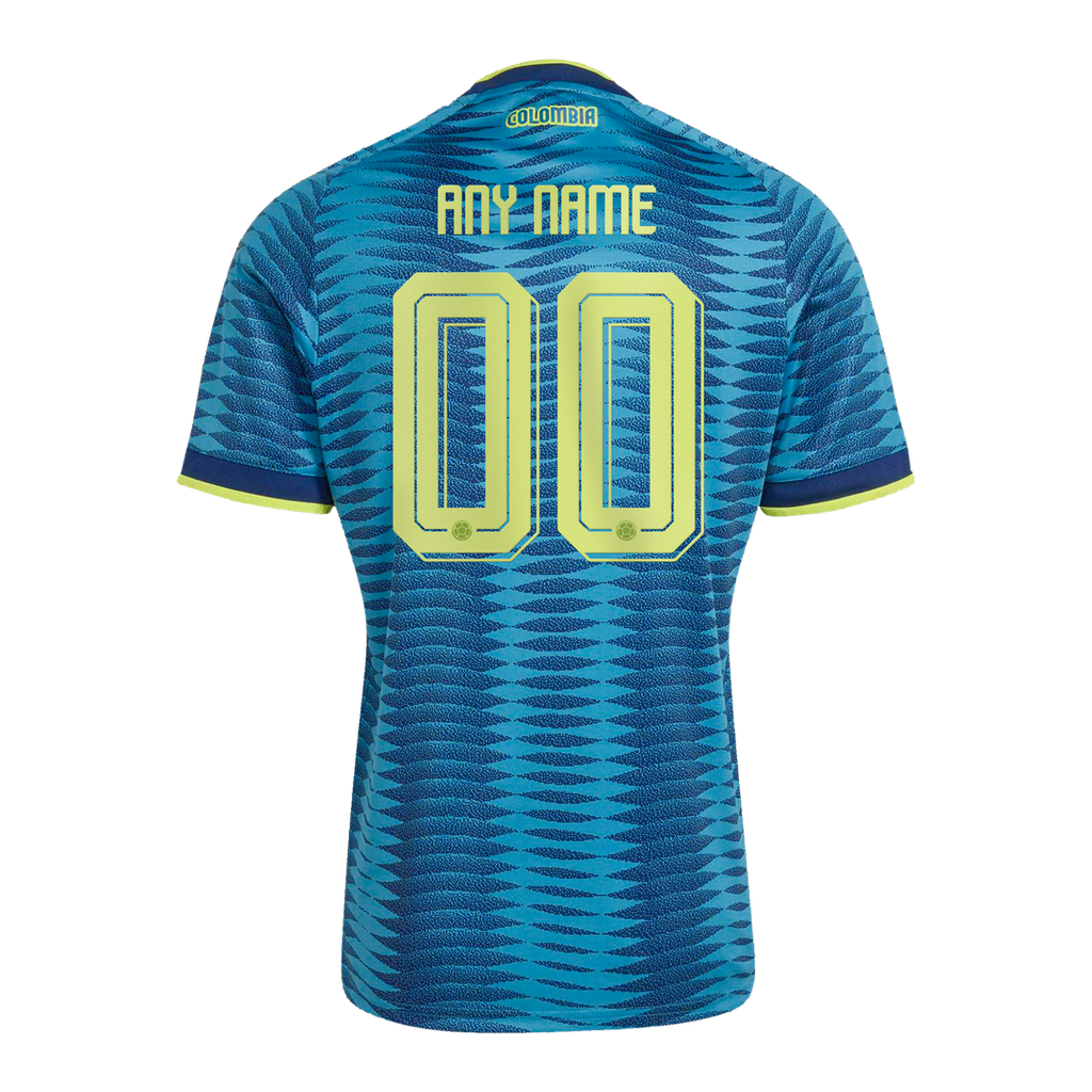 Colombia National Team adidas 2026 Away Replica Custom Jersey - Turquoise