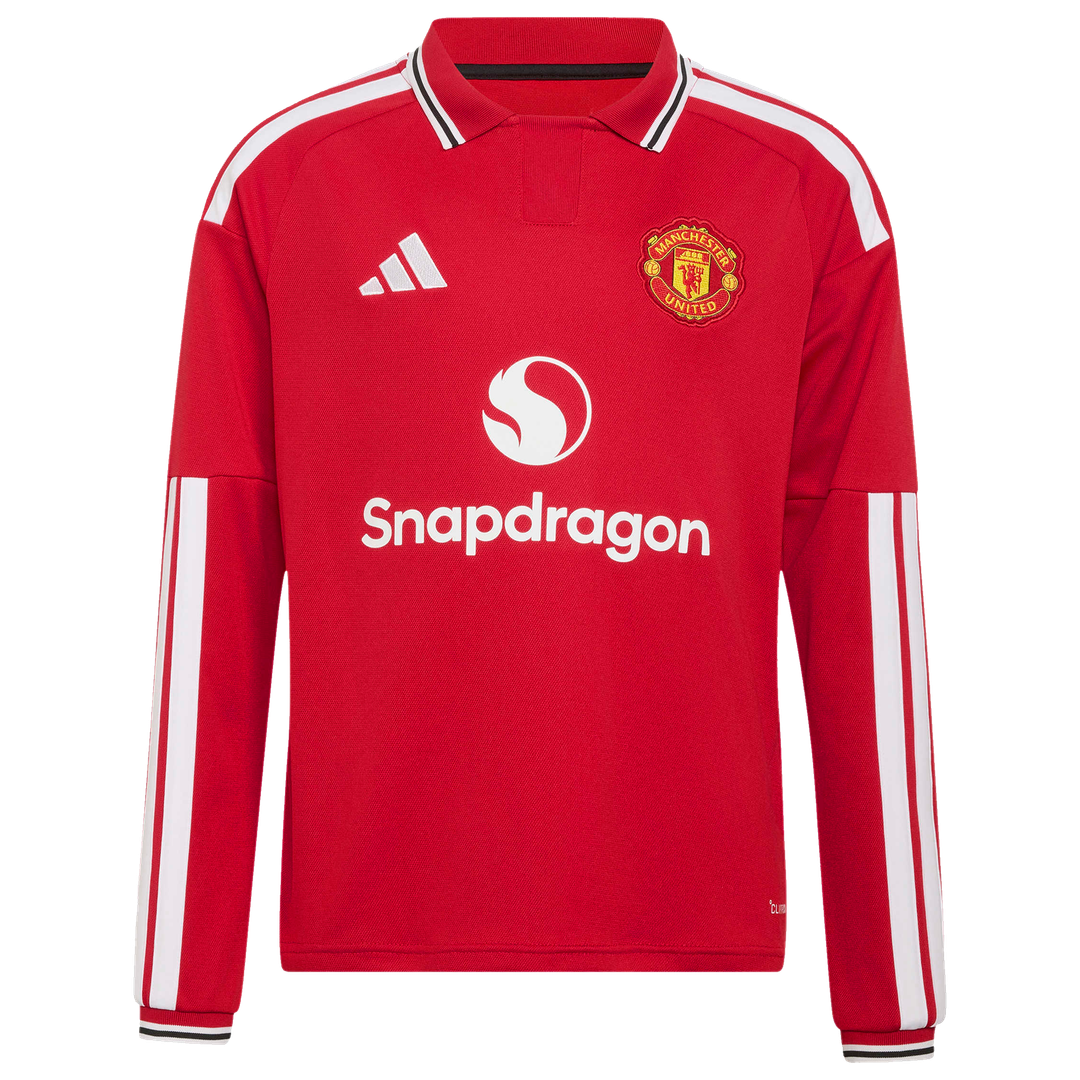 Mason Mount Manchester United adidas Youth 2026/27 Home Replica Long Sleeve Jersey - Red