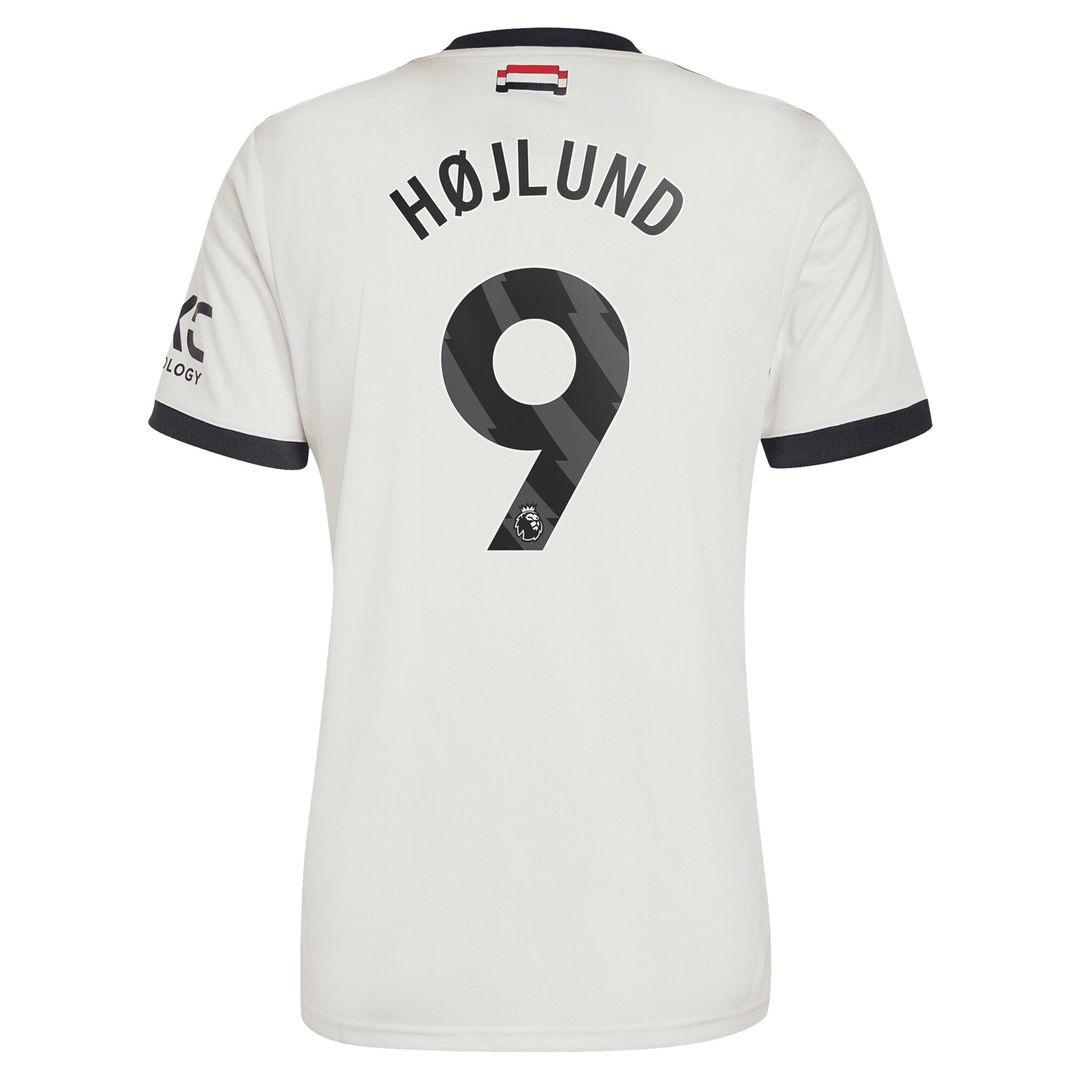 Rasmus Højlund Manchester United adidas Originals 2024/25 Third Replica Jersey - Cream