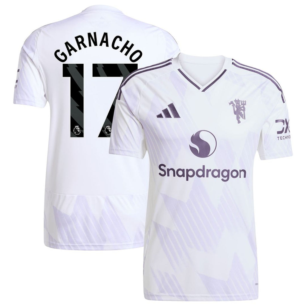 Alejandro Garnacho Manchester United adidas 2025/26 Away Replica Player Jersey - White