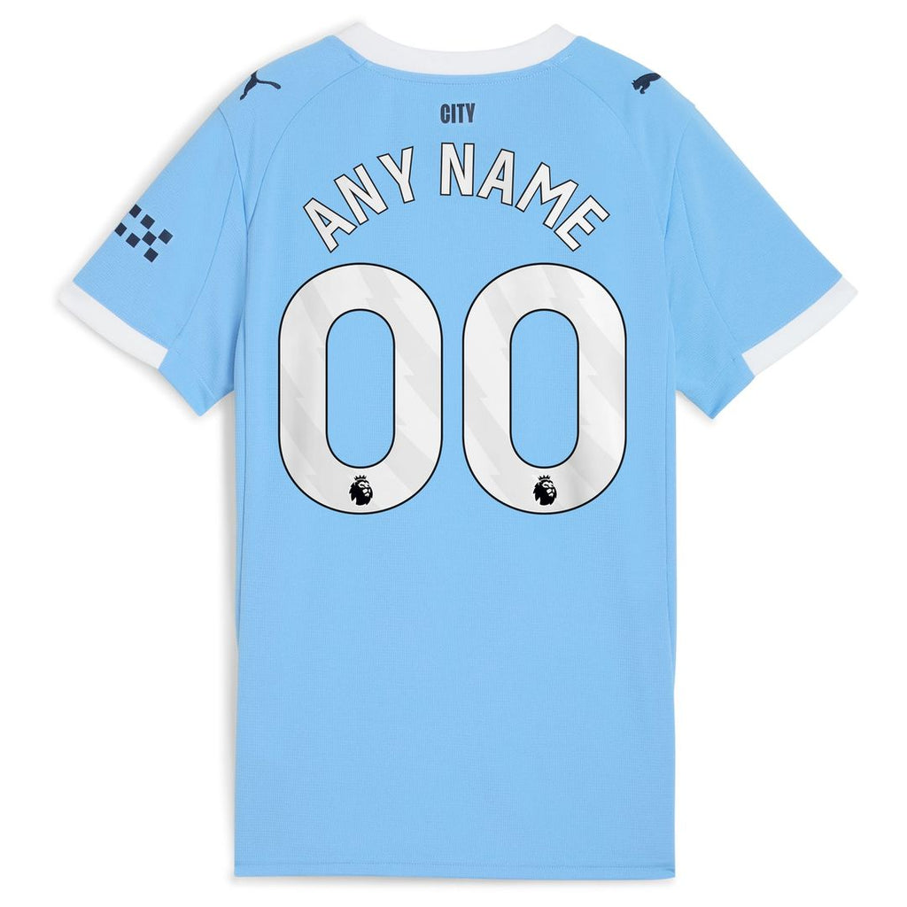 Manchester City Puma Women's 2025/26 Home Replica Custom Jersey - Sky Blue