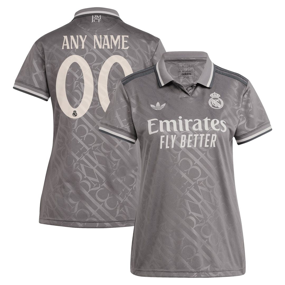 Real Madrid adidas Women's 2024/25 Home Replica Custom Jersey - White