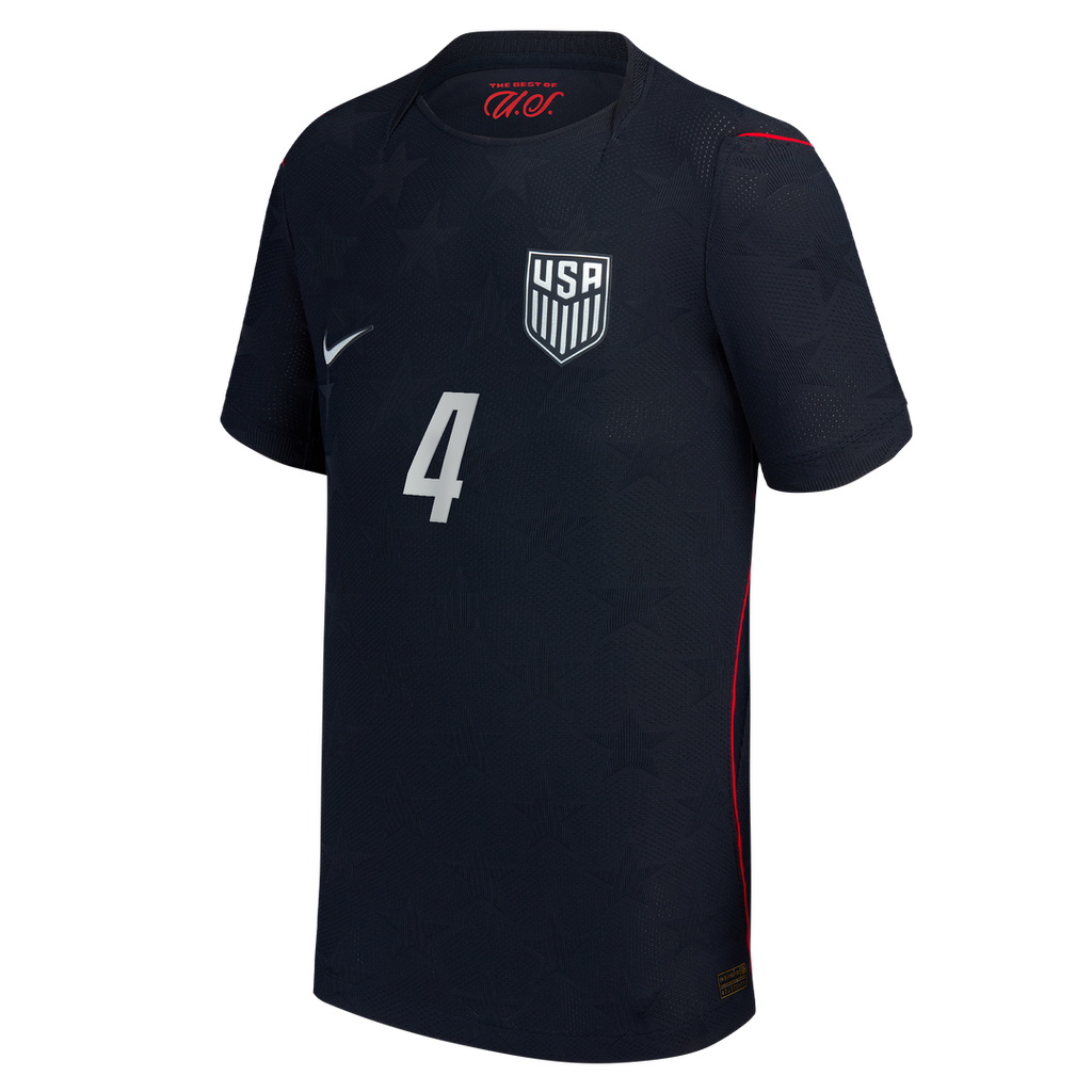 Tyler Adams USMNT Nike Youth 2026 Away Match Authentic Jersey - Blue