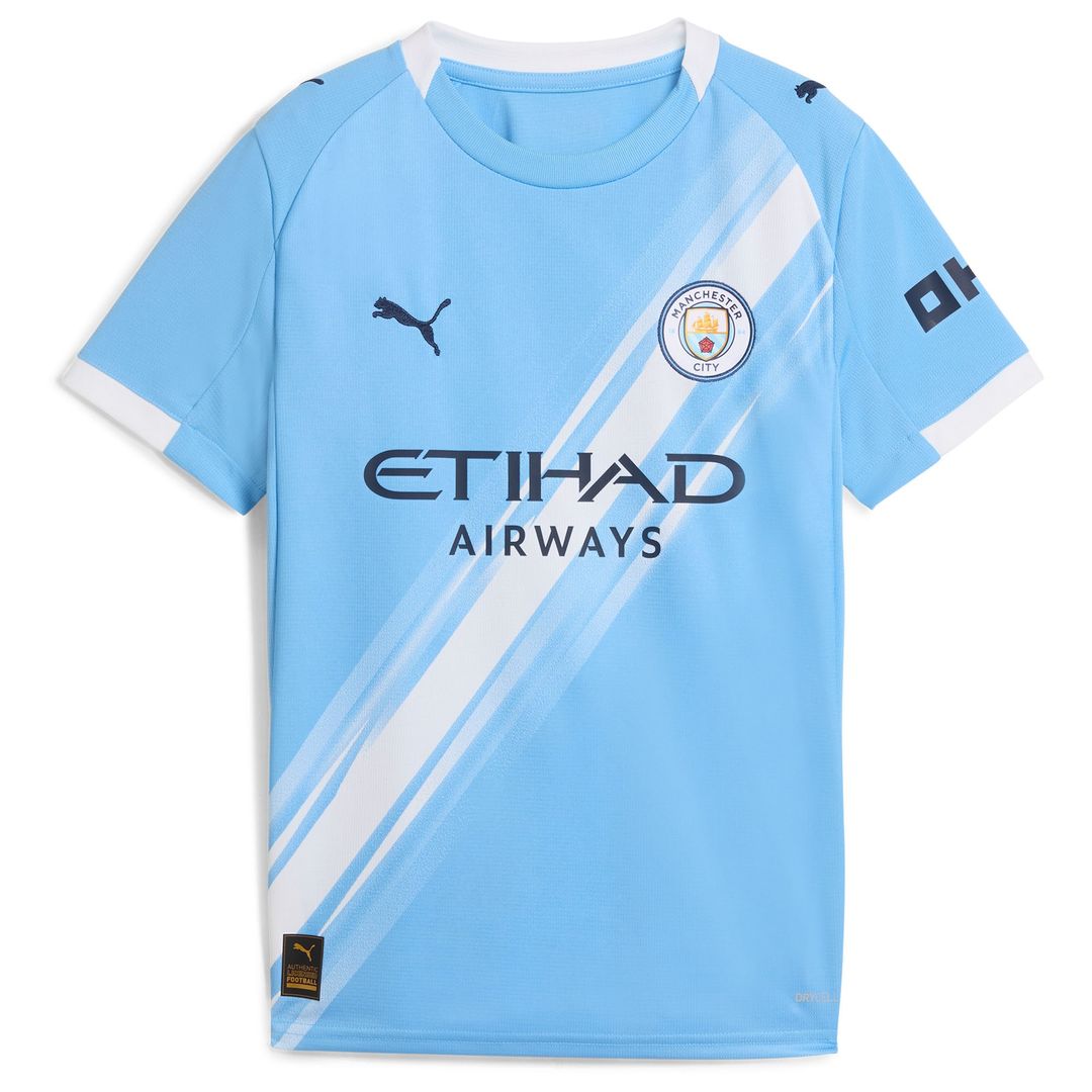 Manchester City Puma Youth 2025/26 Away Replica Custom Jersey - Black