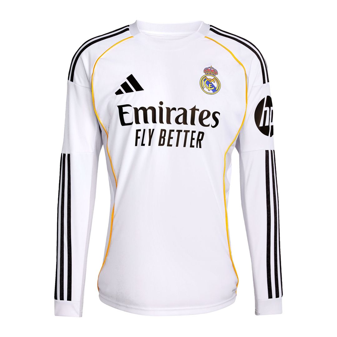 Federico Valverde Real Madrid adidas 2025/26 Home Replica Long Sleeve Jersey - White