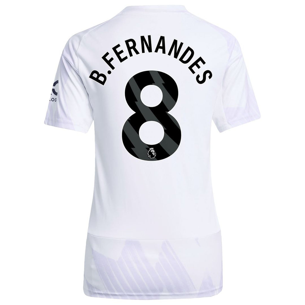 Bruno Fernandes Manchester United adidas Women's 2025/26 Away Replica Player Jersey - White