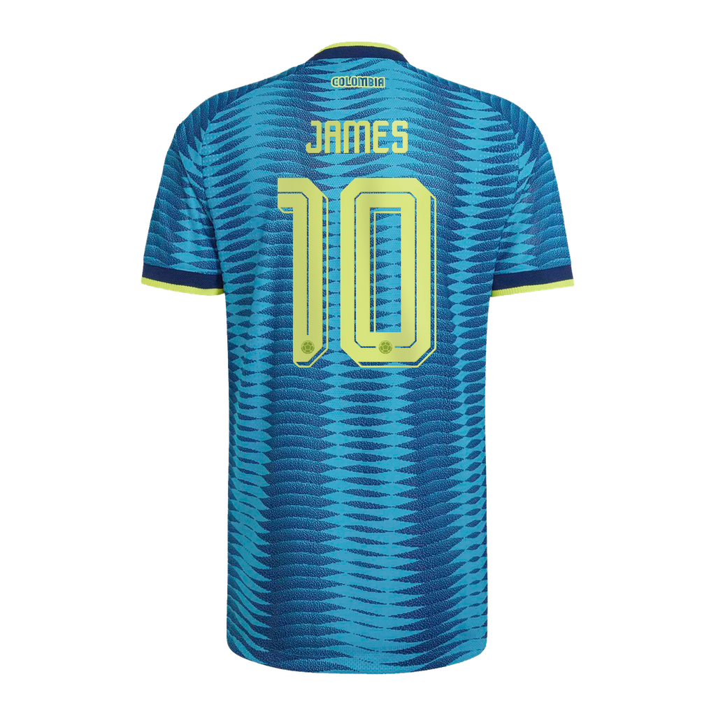 James Rodríguez Colombia National Team adidas 2026 Away On-Field Authentic Jersey - Turquoise