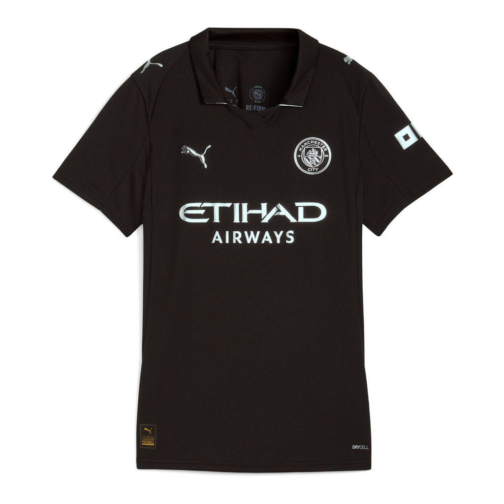 Manchester City Puma Women's 2025/26 Away Replica Custom Jersey - Black