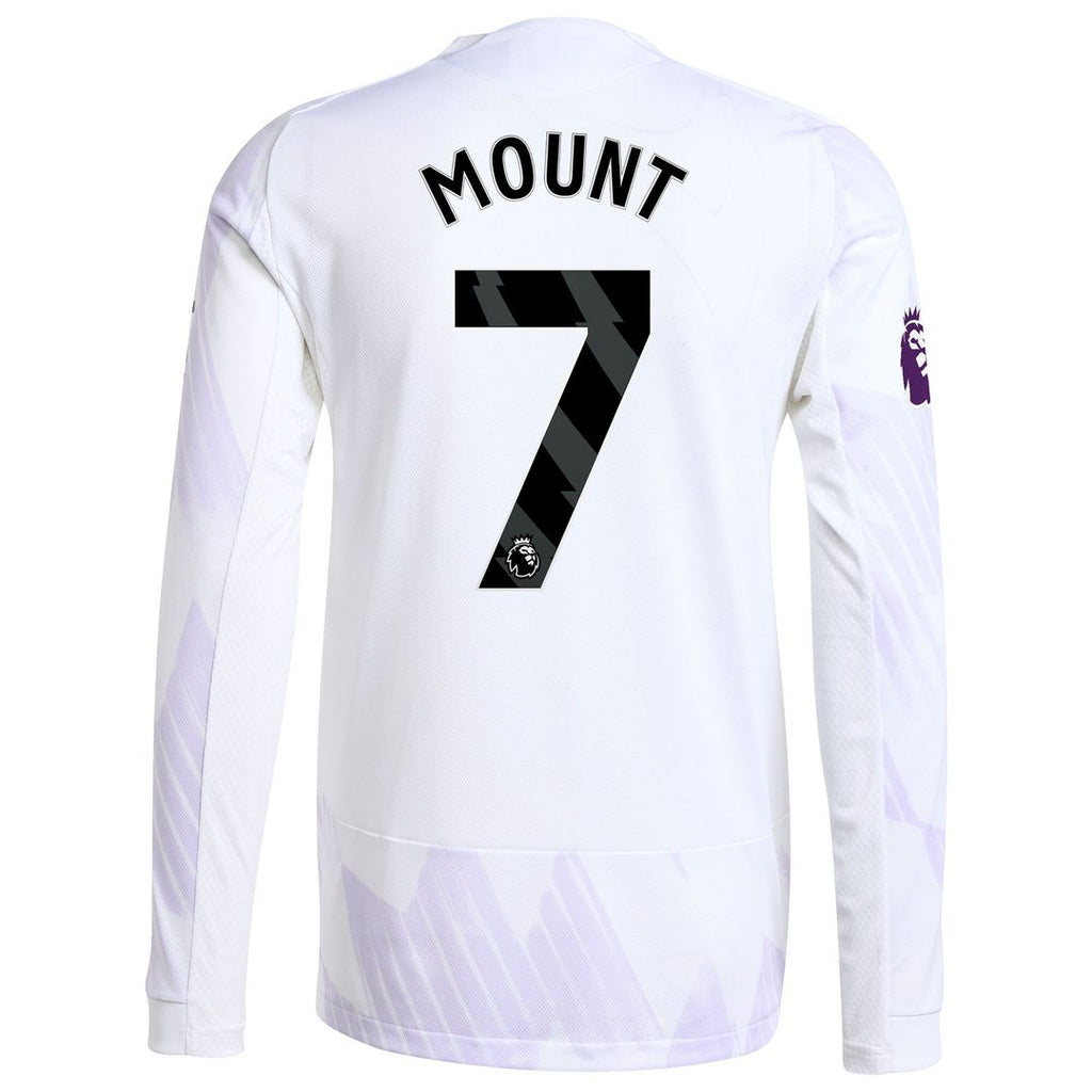 Mason Mount Manchester United adidas 2025/26 Away Authentic Long Sleeve Player Jersey - White