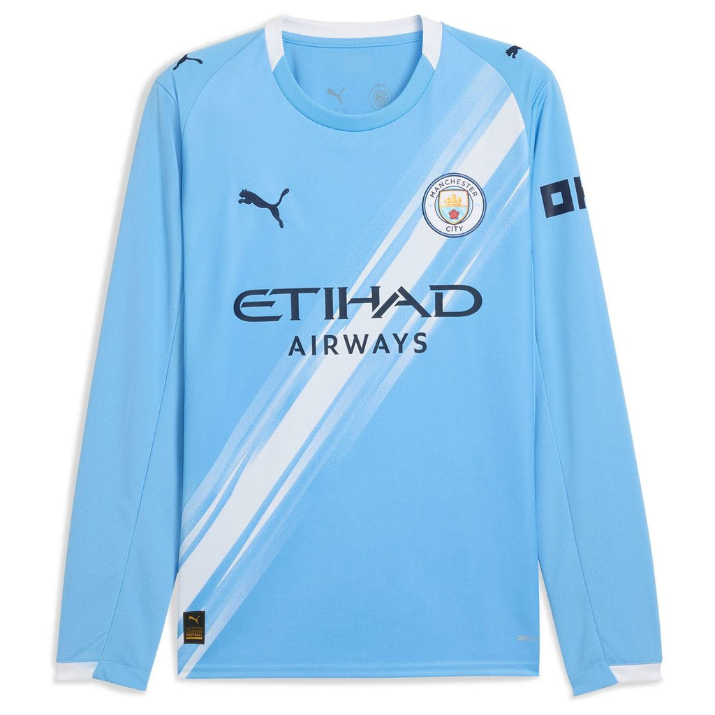 Phil Foden Manchester City Puma 2025/26 Home Replica Long Sleeve Player Jersey - Sky Blue