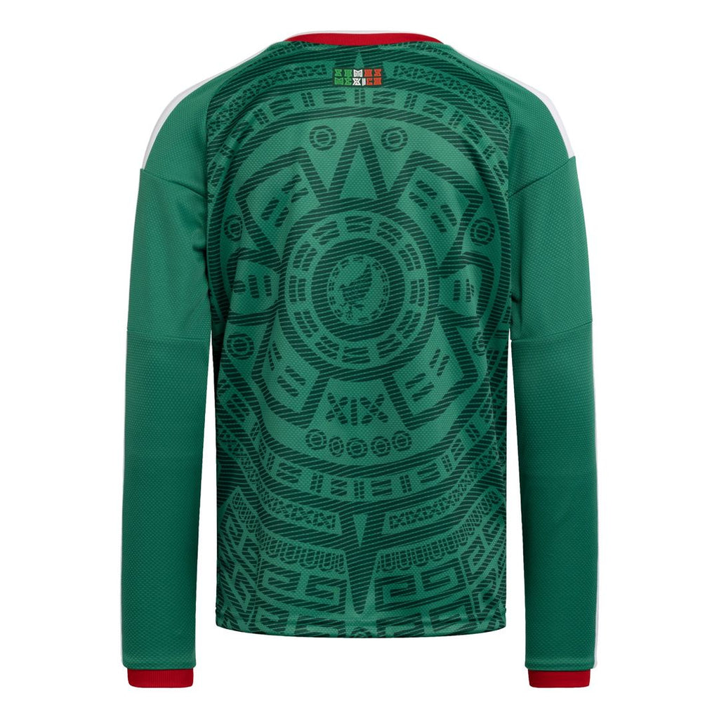 Mexico National Team adidas Youth 2026 Home Replica Long Sleeve Jersey - Green