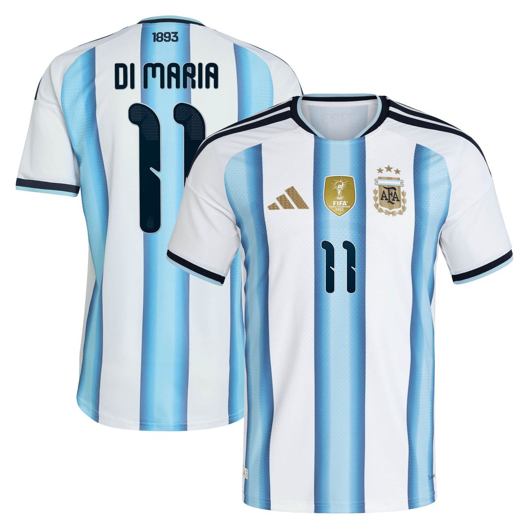 Angel Di Maria Argentina National Team adidas 2026 Away On-Field Authentic Jersey - Black