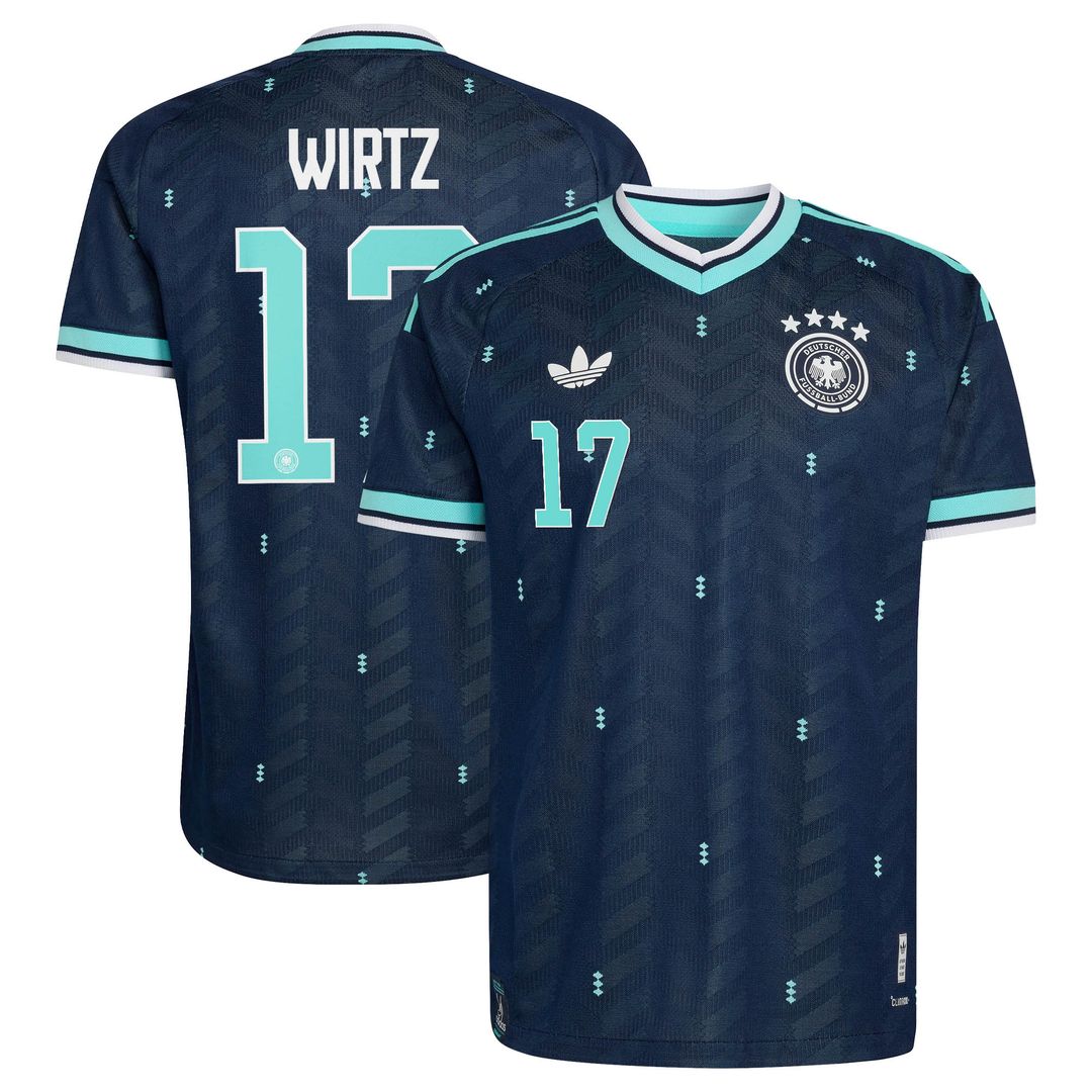 Florian Wirtz Germany National Team adidas 2026 Away On-Field Authentic Jersey - Navy