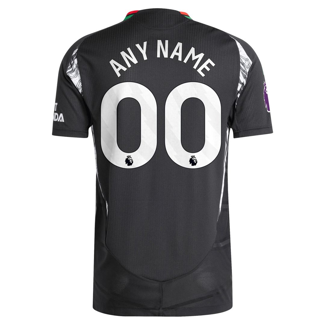 Arsenal adidas 2024/25 Away Authentic Custom Jersey - Black