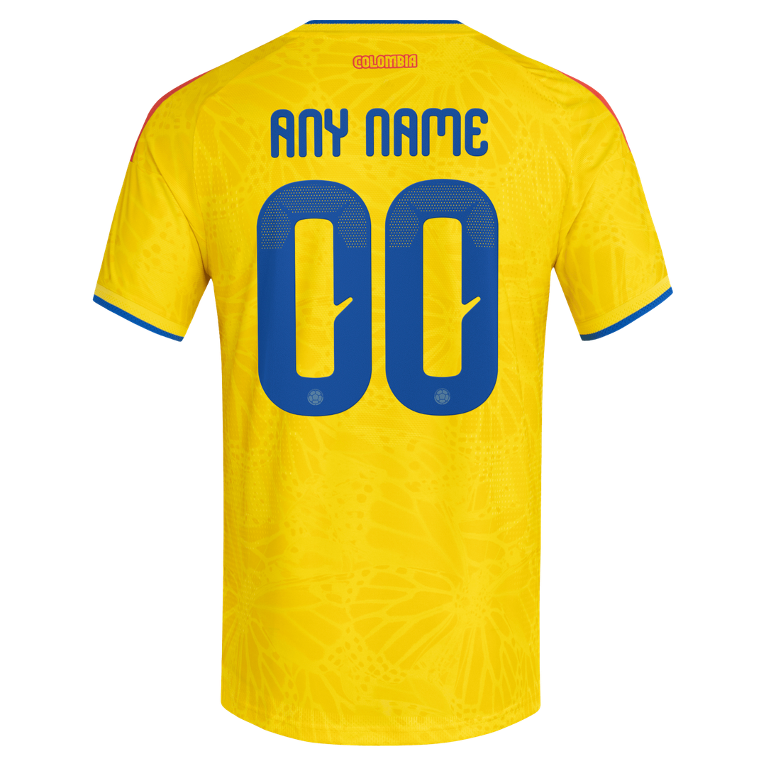 Colombia National Team adidas 2026 Home On-Field Authentic Custom Jersey - Yellow