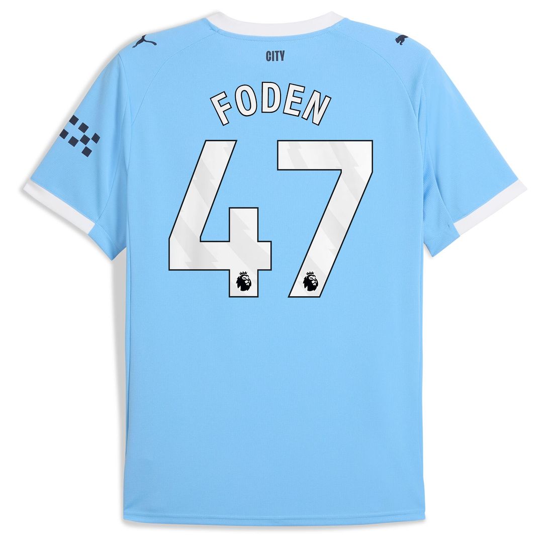 Phil Foden Manchester City Puma 2025/26 Home Replica Player Jersey - Sky Blue