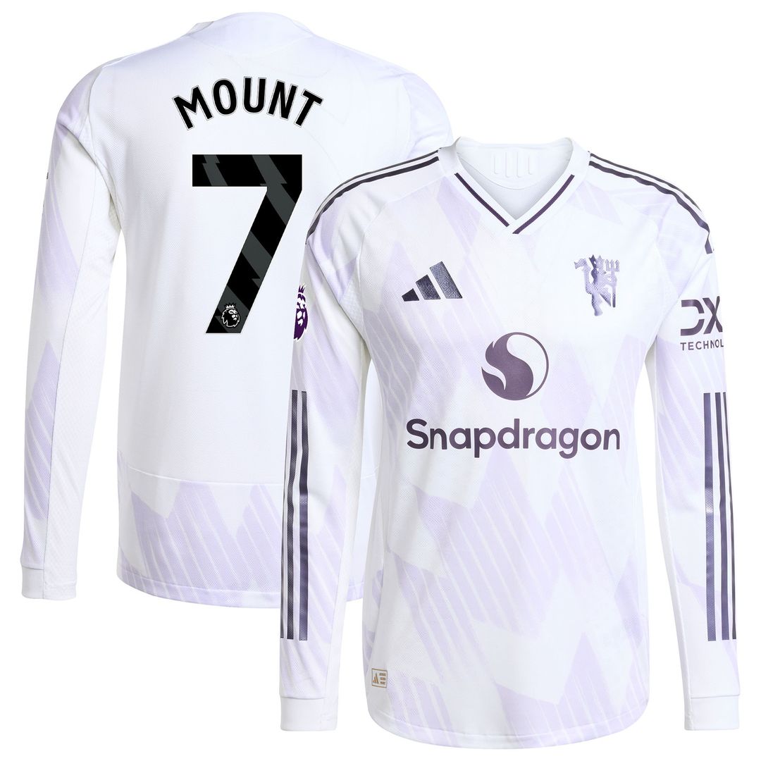 Mason Mount Manchester United adidas 2025/26 Third Authentic Long Sleeve Player Jersey - Black