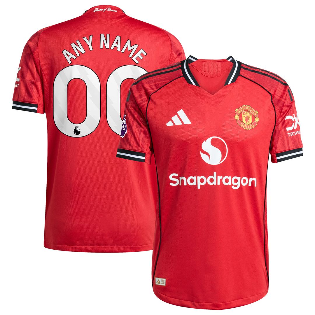 Manchester United adidas 2025/26 Away Authentic Custom Jersey - White