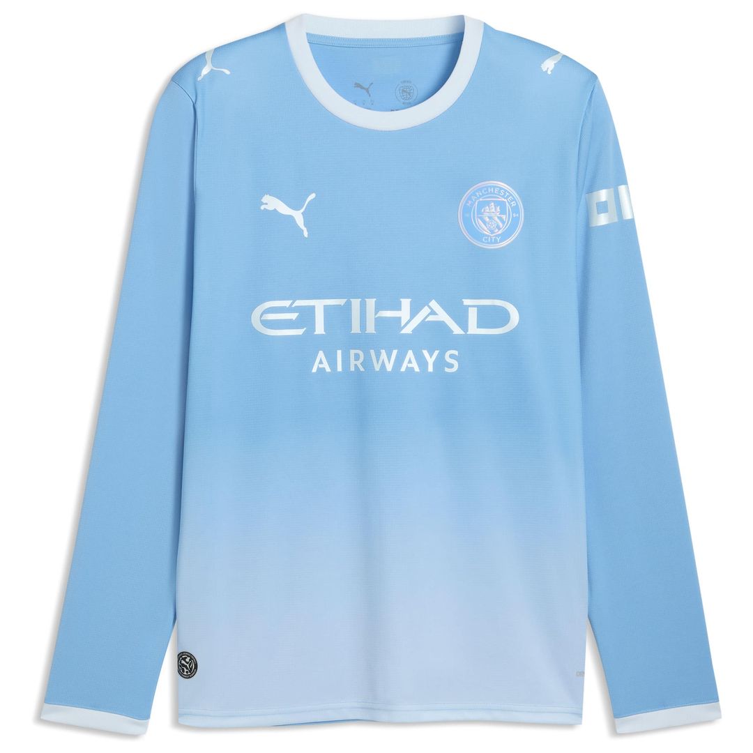 Manchester City Puma 2026/27 Home Replica Long Sleeve Jersey - Light Blue