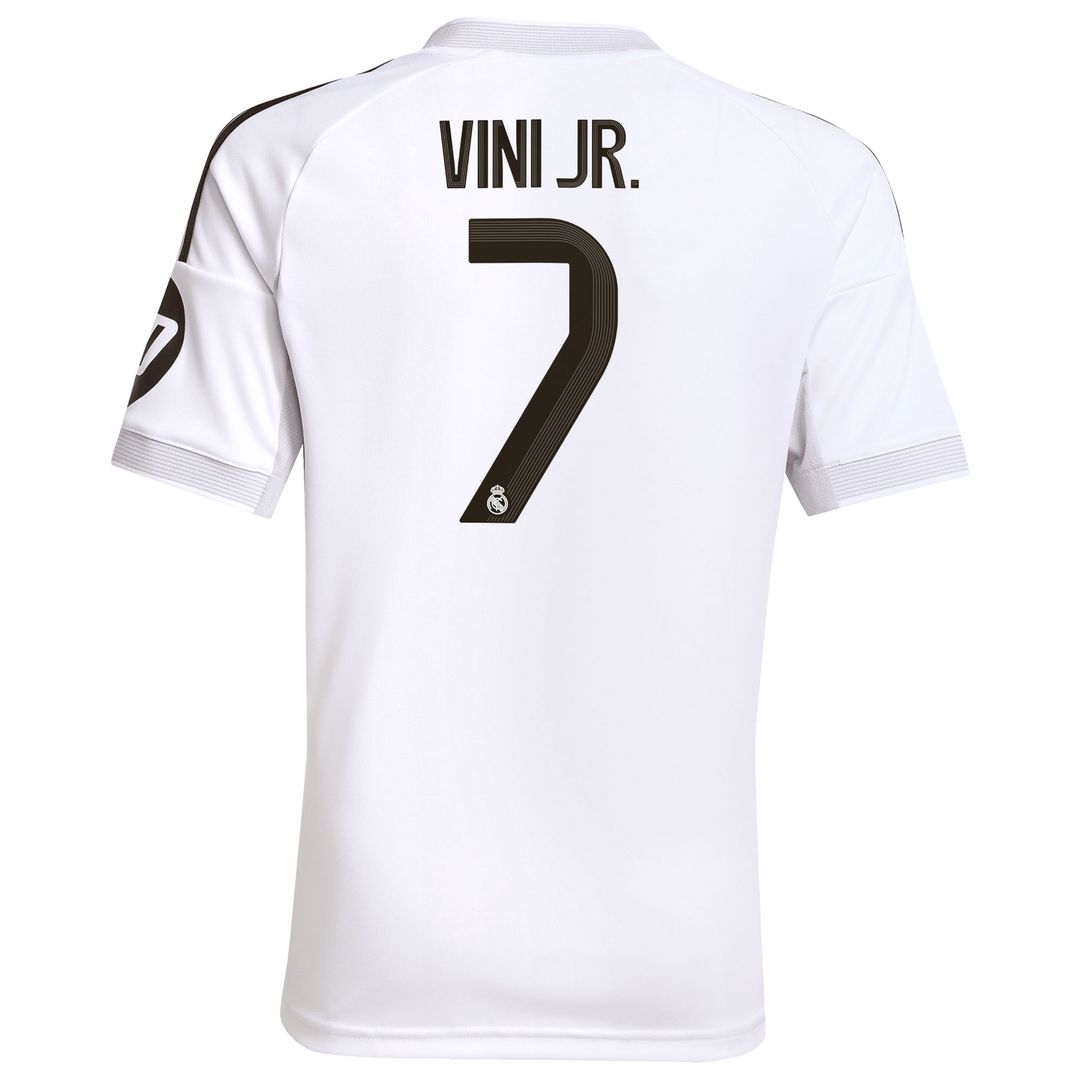 Vini Jr. Real Madrid adidas Youth 2025/26 Away Replica Player Jersey - Blue