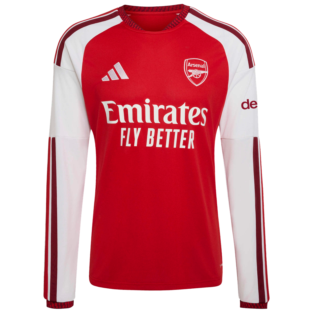 Arsenal adidas 2026/27 Home Replica Long Sleeve Jersey - Red