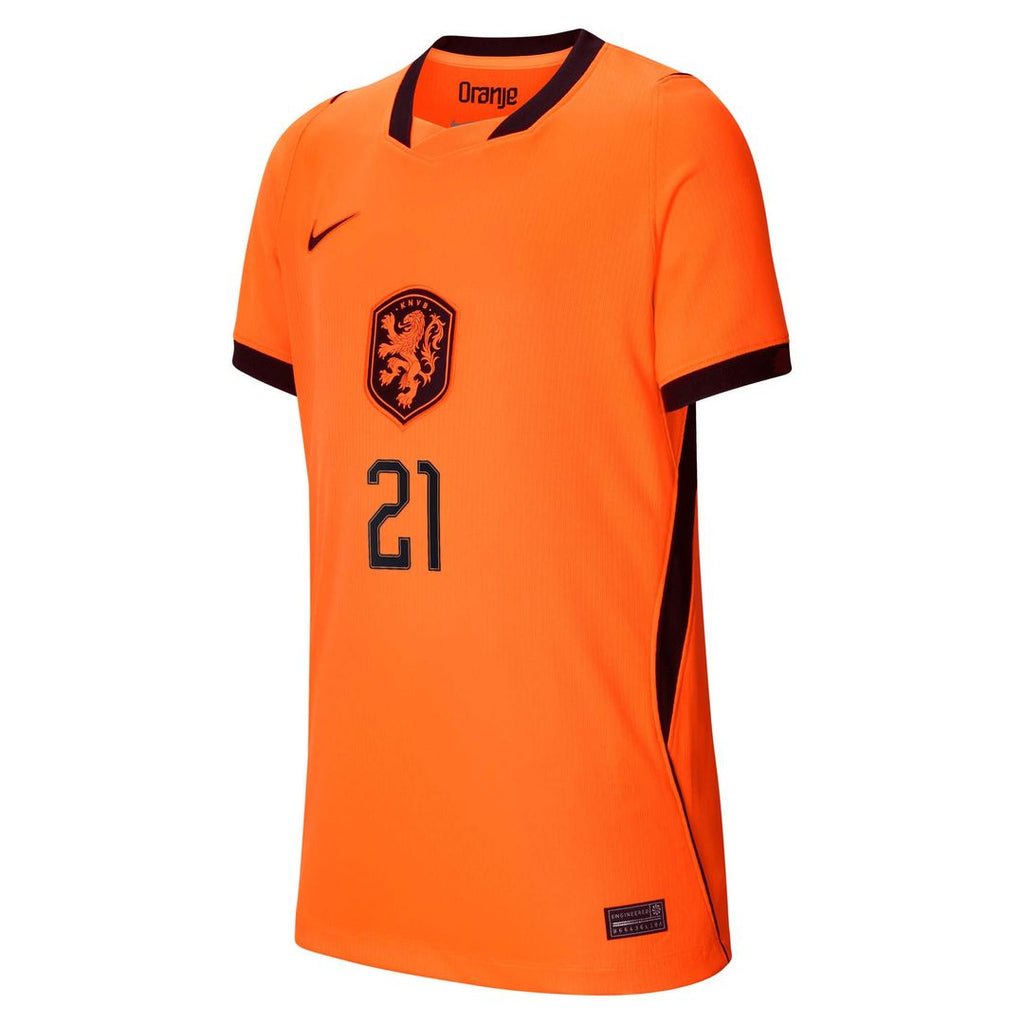 Frenkie de Jong Netherlands National Team Nike Youth 2026 Away Stadium Replica Jersey - White