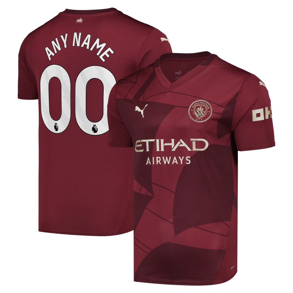Manchester City Puma 2024/25 Third Replica Custom Jersey - Burgundy