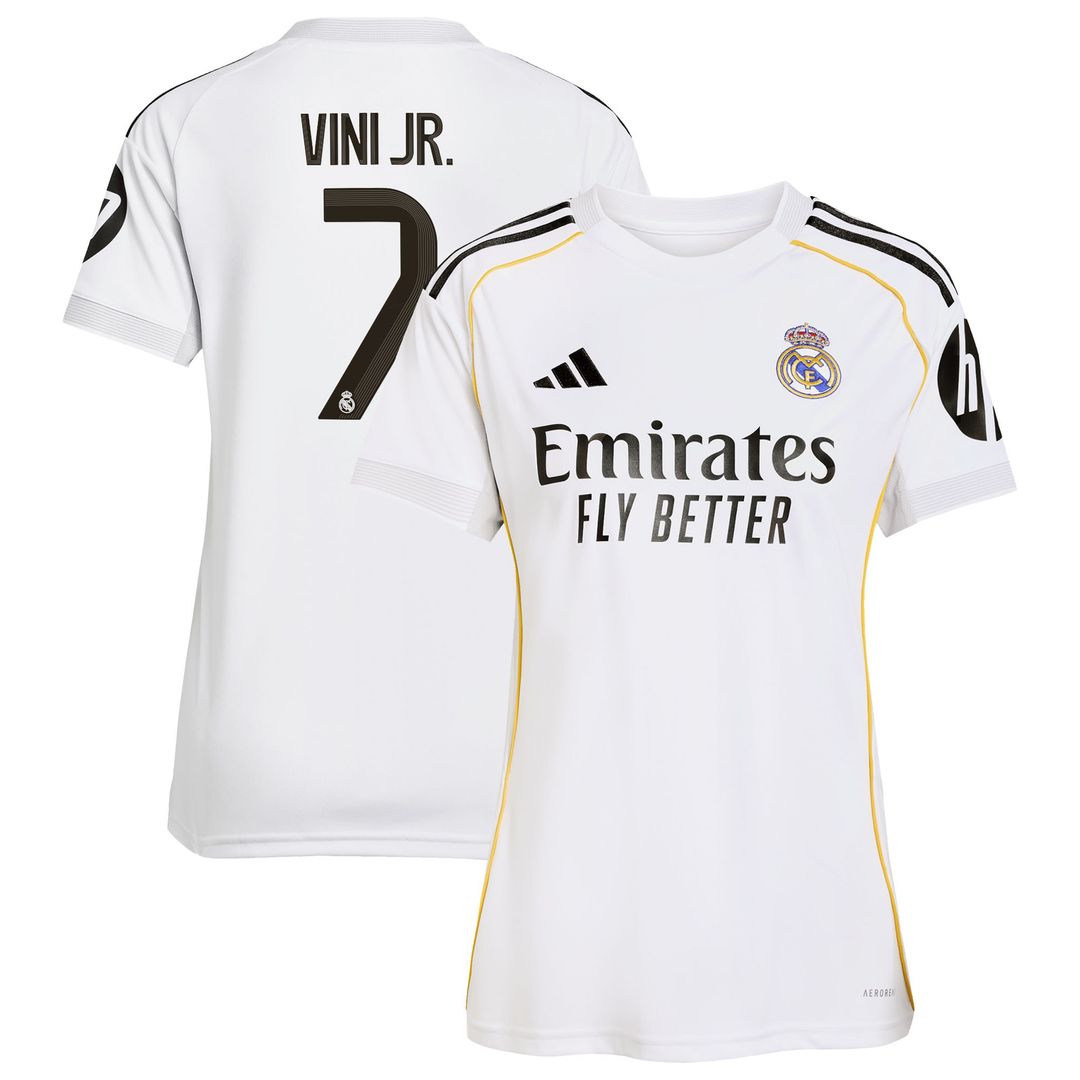Vini Jr. Real Madrid adidas Women's 2025/26 Away Replica Player Jersey - Blue