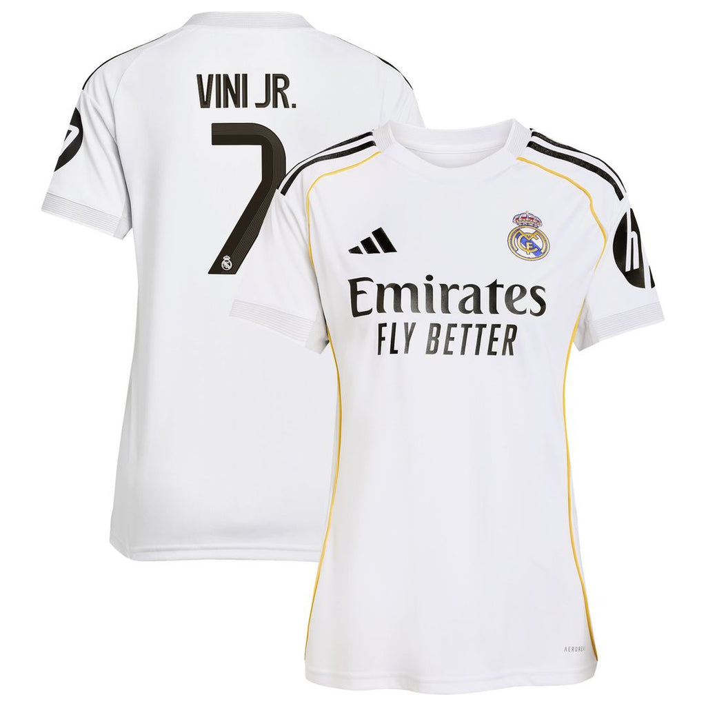 Vini Jr. Real Madrid adidas Women's 2025/26 Home Replica Jersey - White
