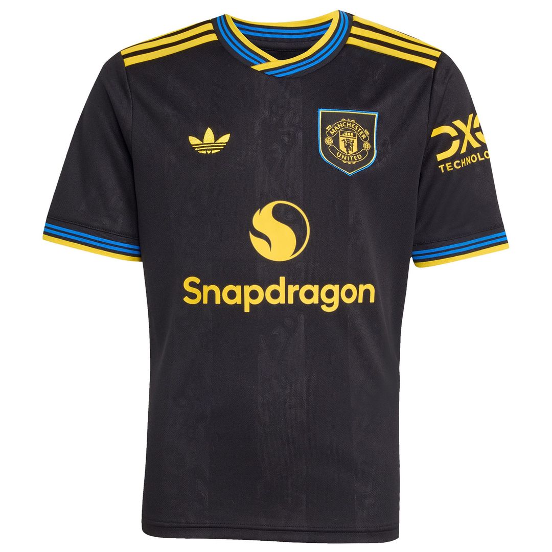 Manchester United adidas Youth 2025/26 Away Replica Custom Jersey - White