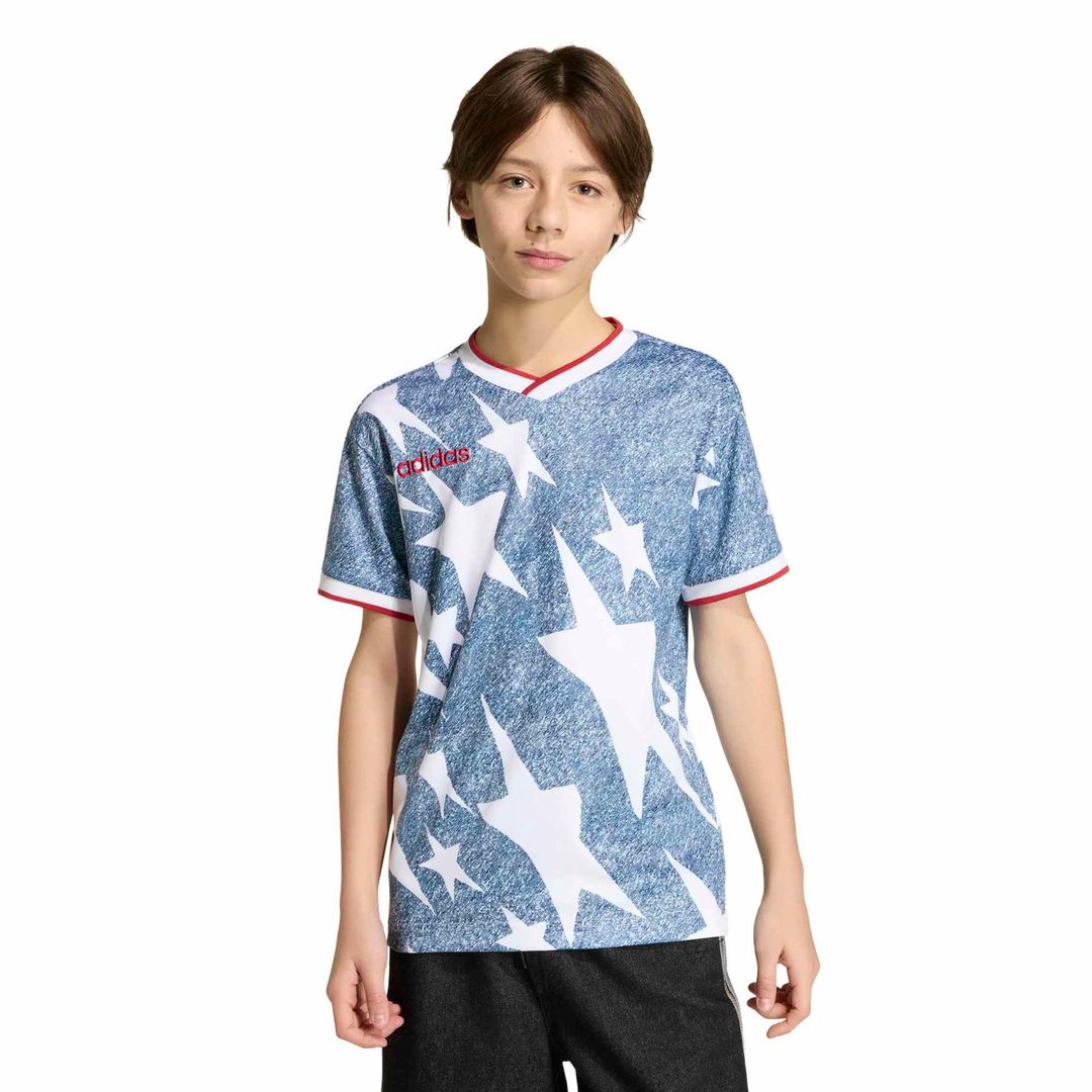adidas Youth  USA 1994 Denim Graphic Fashion Jersey - Blue