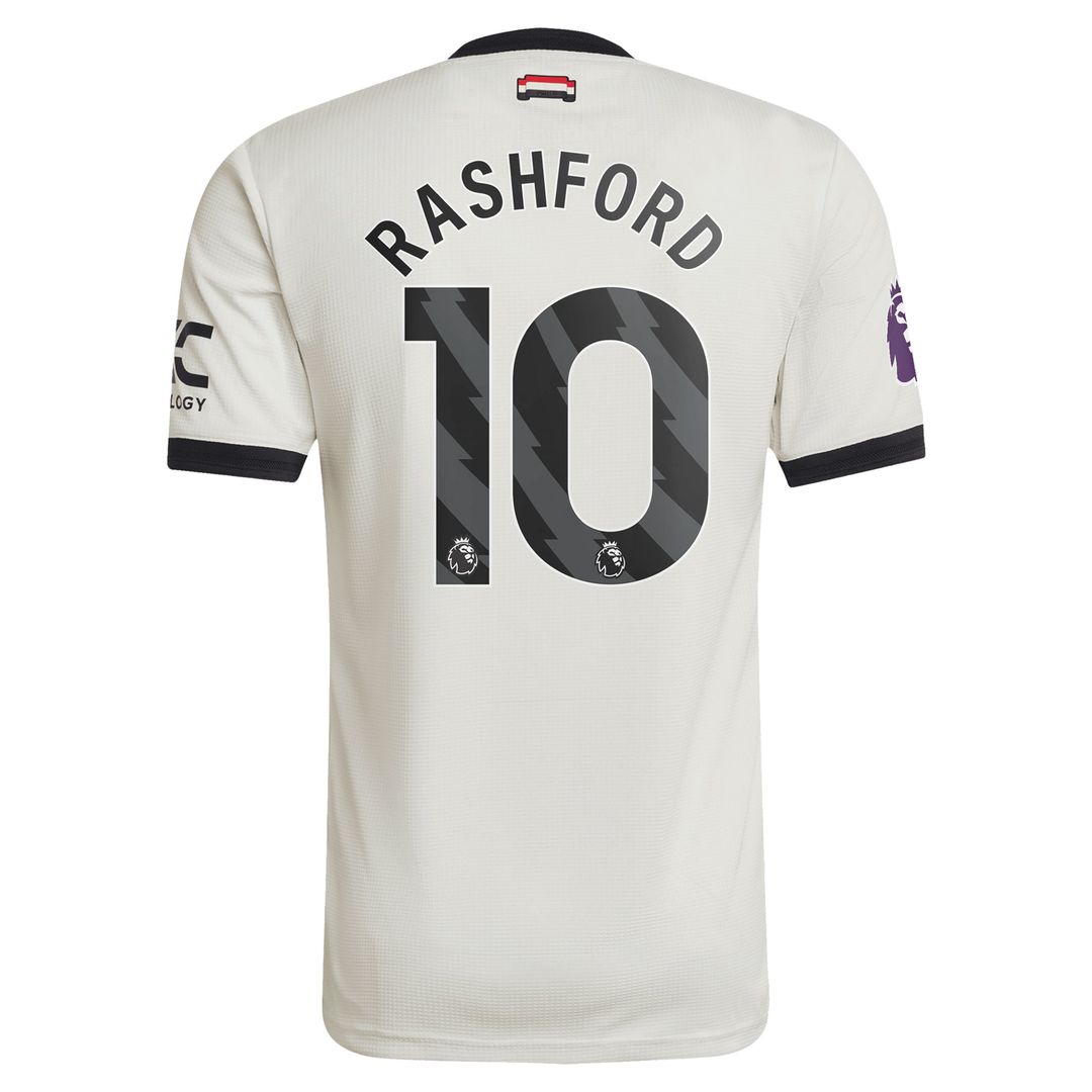 Marcus Rashford Manchester United adidas Originals  2024/25 Third Authentic Jersey - Cream