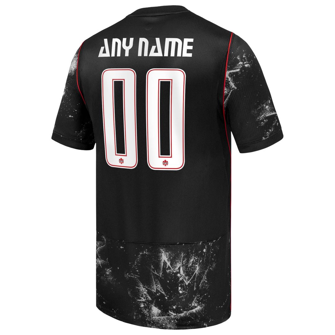 Canada Soccer Nike 2026 Away Stadium Replica Custom Jersey - Black